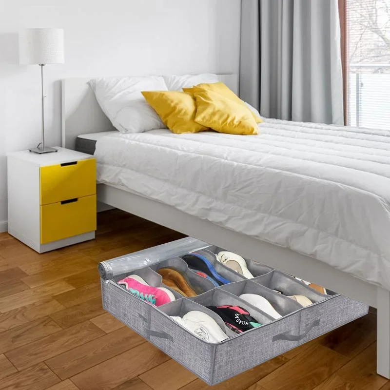 Scatola portaoggetti per scarpe sotto il letto robusto contenitore per armadio per uso domestico scatola per scarpe con armadio con cerniera liscia