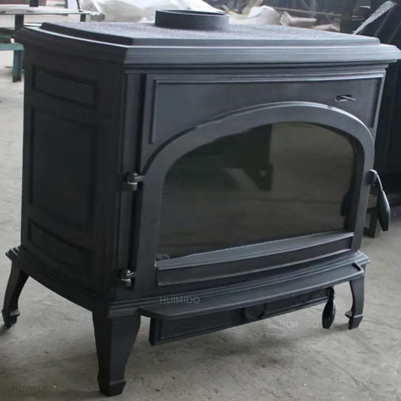free-standing real fire wood-burning fireplace Villa living room household heater, bed and breakfast heating fireplace