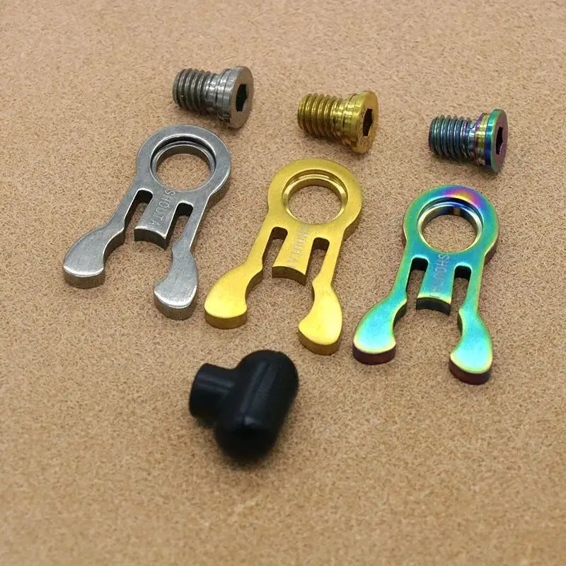 For Brompton Folding Bike Cycling Parts Bicycle TC4 Titanium Alloy Catcher Crab Clamp Head Tube Fixing Buckle + Screws Bolts