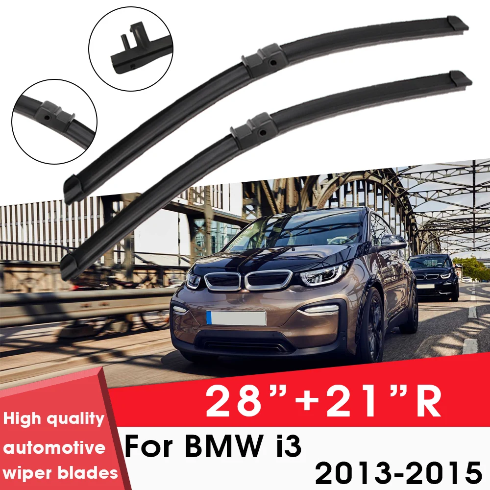 

Car Wiper Blade Blades For BMW i3 2013-2015 28"+ 21"R Windshield Windscreen Clean Naturl Rubber Cars Wipers Accessories