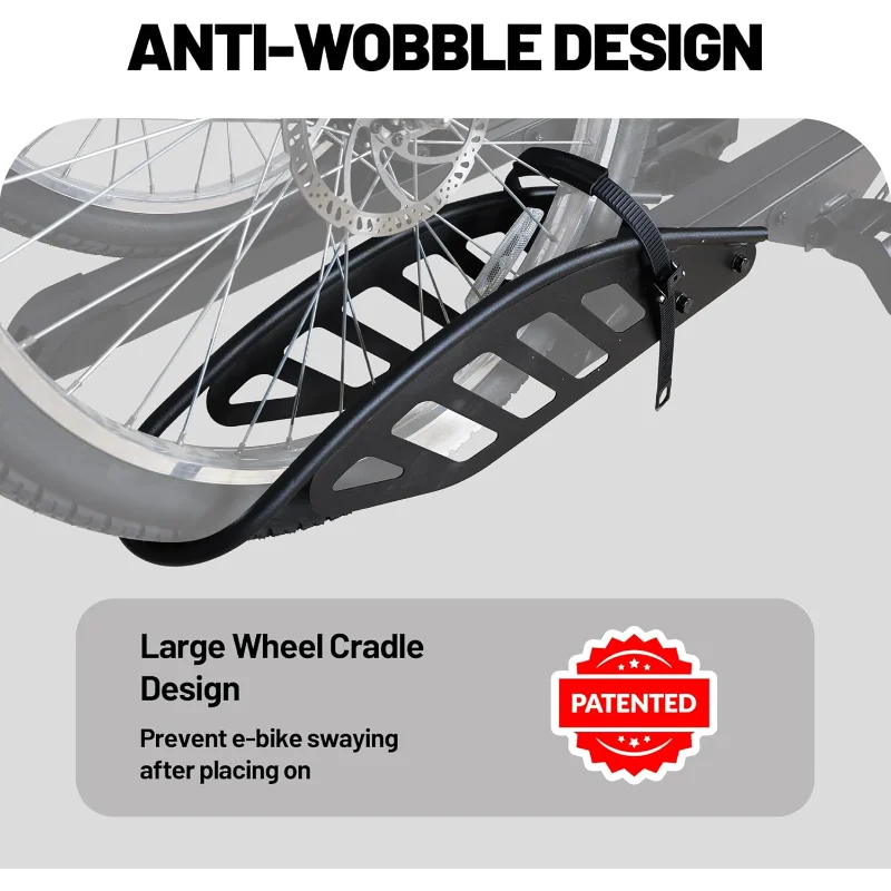 200 lbs E-Bike Rack Hitch Mount Platform Style for Cars Trucks SUVs Vans RVs, fits Bikes with Up to 5-inch Fat Tire