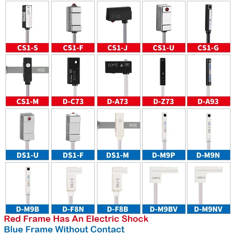 Cylinder Magnetic Switch Sensor CS1-U/J/F/G/M Two-Line Sensor D-M9B/A93/C73