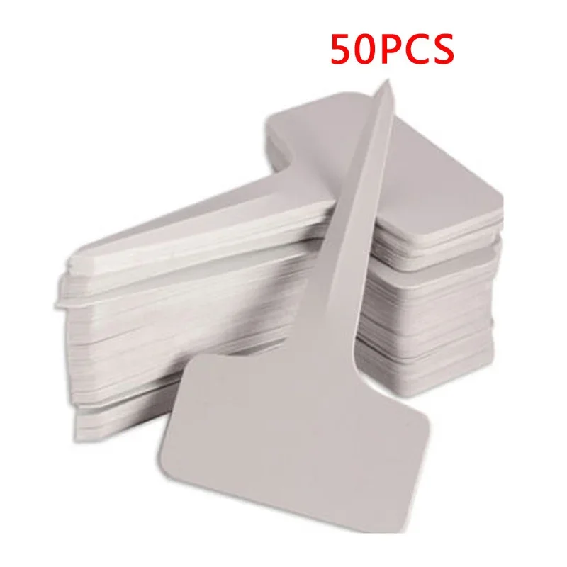 50/100Pcs T-Type Plant Label Markers Waterproof PVC Garden Plants Classification Sorting Sign Tags Plant Nursery Markers Label