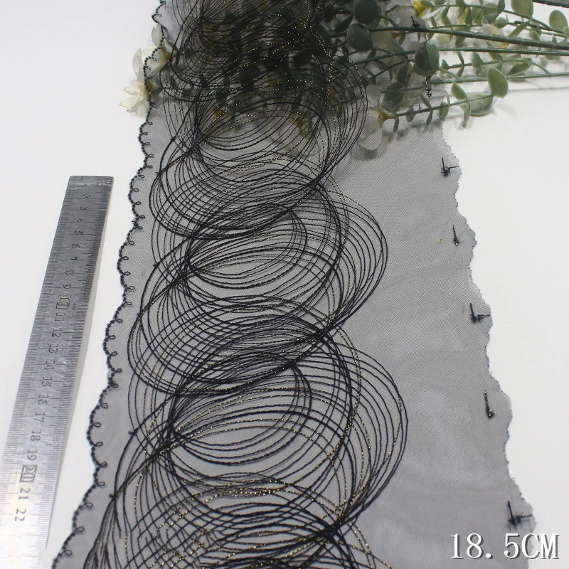 52Yards Embroidered Lace Trimmings for Wedding Bridal Dress Sewing Fabrics Costume Bra Handmade White Black