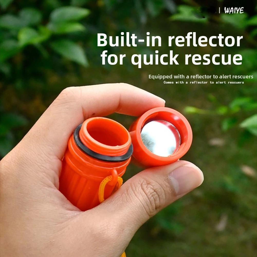 New 5in1 Outdoor Whistle Plastic Multifunctional Field Rescue Call Police Whistle Orange Training Coach Whistle