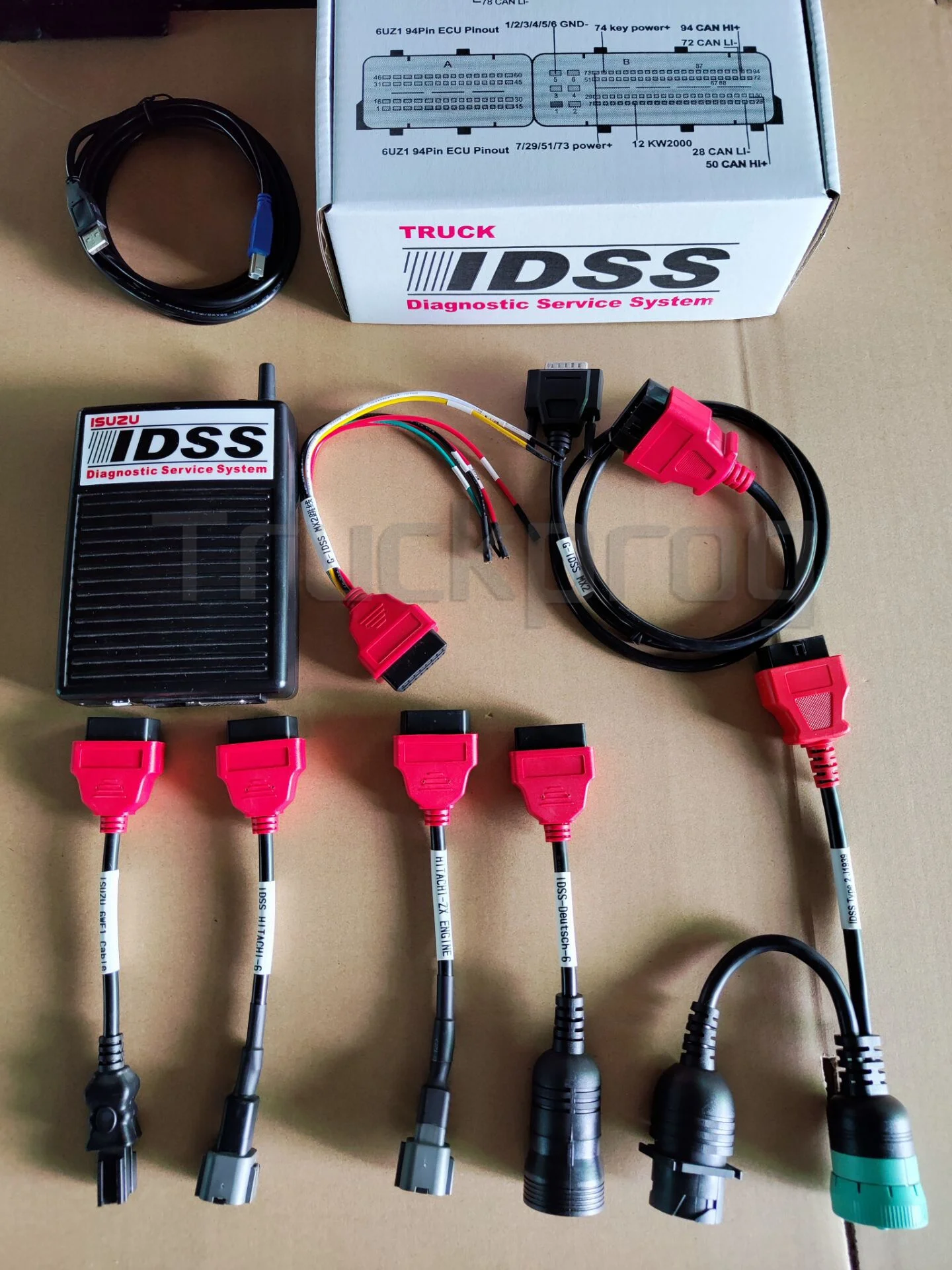 For ISUZU IDSS Adapter G-IDSS E-IDSS for ISUZU Diesel Engine Truck Excavator EURO6/EURO5 Auto Diagnostic Tool