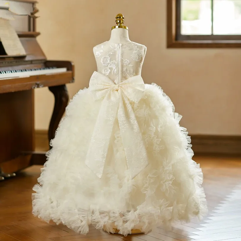 Neues Abendkleid für Kinder, Gastgeberin, Klavierauftritt, Hochzeit, Geburtstag, Abschlussfeier, Partykleider für Mädchen A5062 Vestidos Infantil – Detail 5