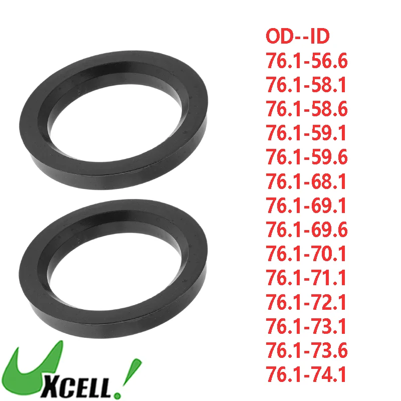 

UXCELL Universal 4 pcs Car Wheel Hub Centric Rings Vehicle Wheels Center Shaft Shock Absorbing Hubrings Auto Car Accessories