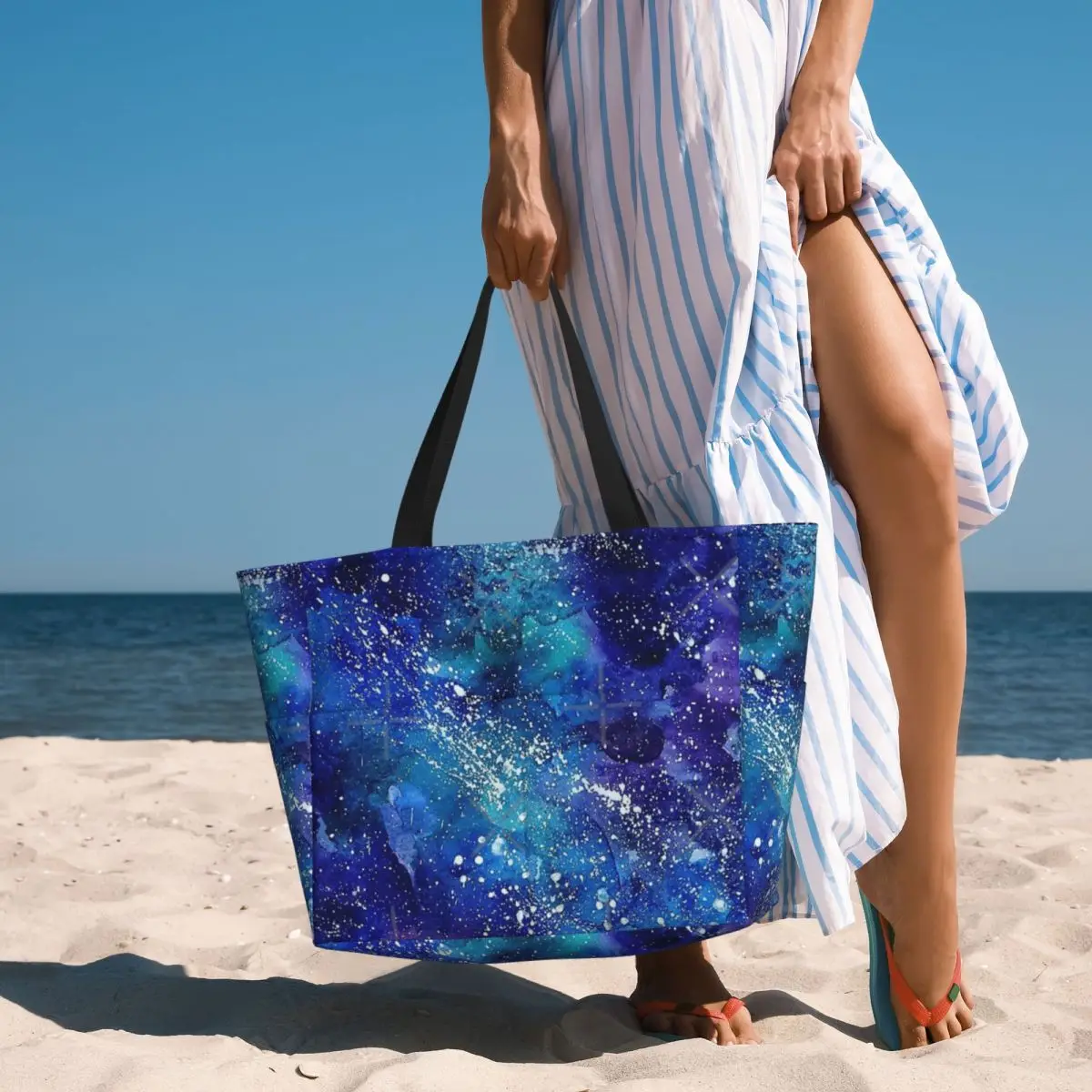 Galaxy acquerello borsa da viaggio da spiaggia, Tote Bag regali per lo Shopping alla moda regalo di compleanno modello Multi-stile