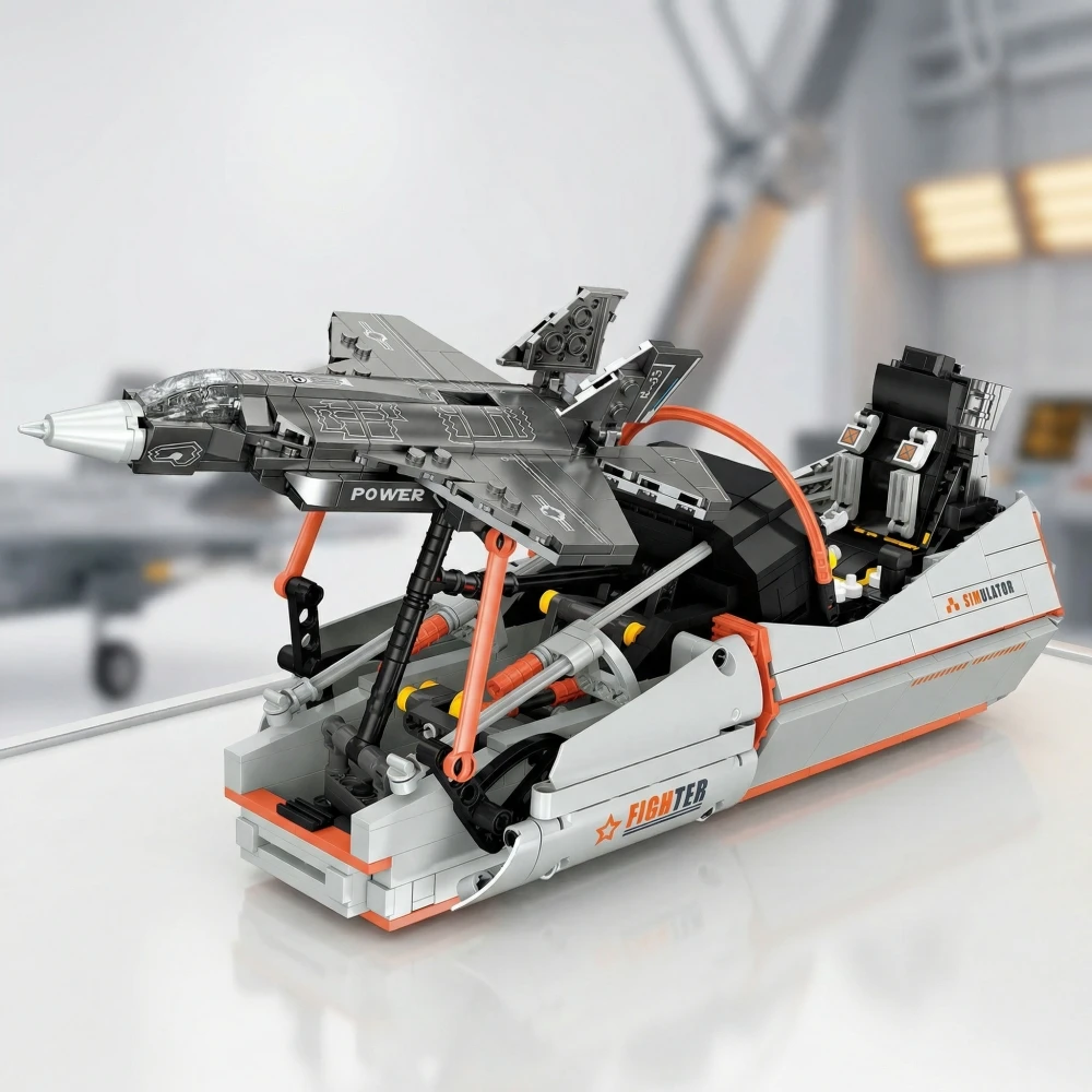 

Набор строительных блоков для сборки истребителя (941 деталь), модель самолета с подвижными элементами, декор для офиса, подарок для детей и взрослых