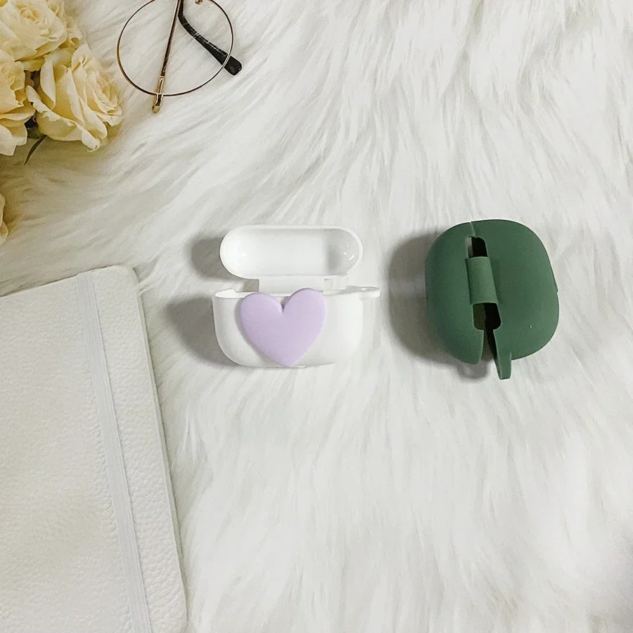 For Sony WF-C510 Case fashion love heart Pendant &Earphone Silicone Cover for SONY WF-C510 Cover