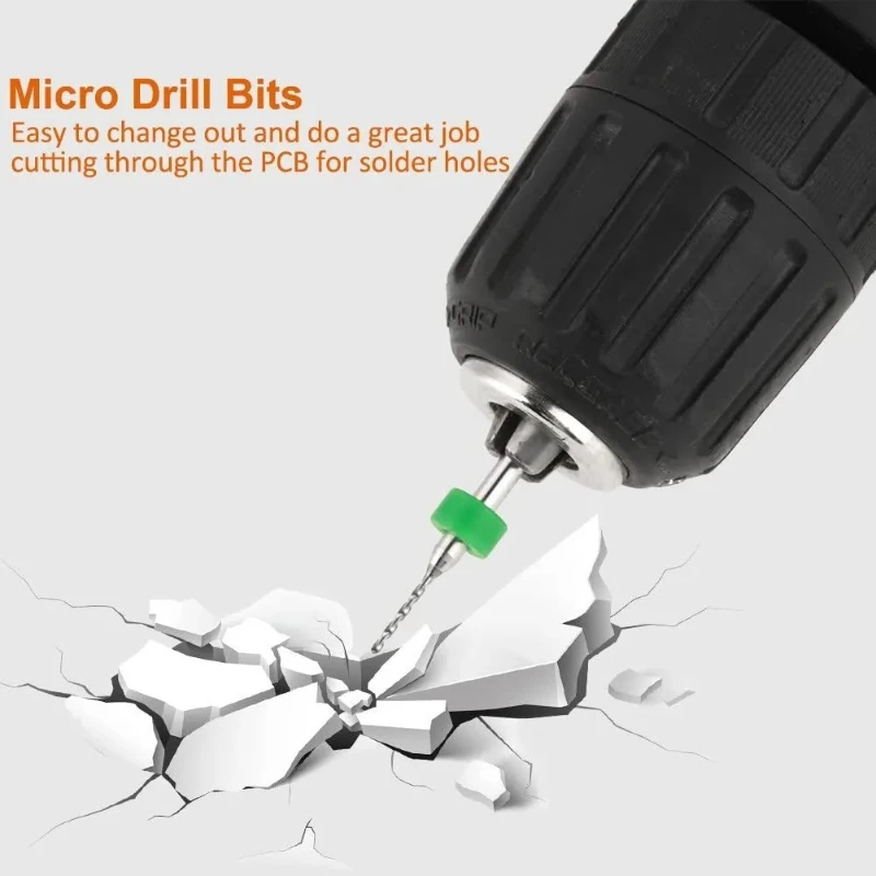 

Micro PCB Tungsten Carbide Twist Drill Bits 0.1-2mm and 0.3-1.2mm for Circuit Board Amber Beeswax Hand Drill Hole Openner