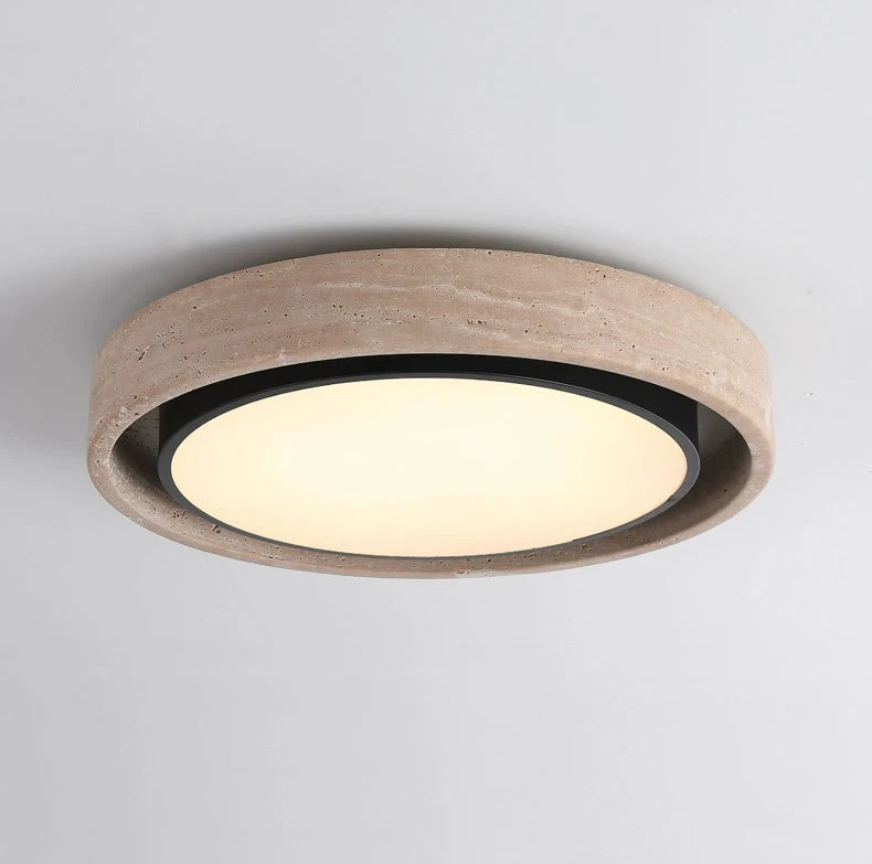 Minimalist Natural Stone LED Ceiling Light 40 50CM