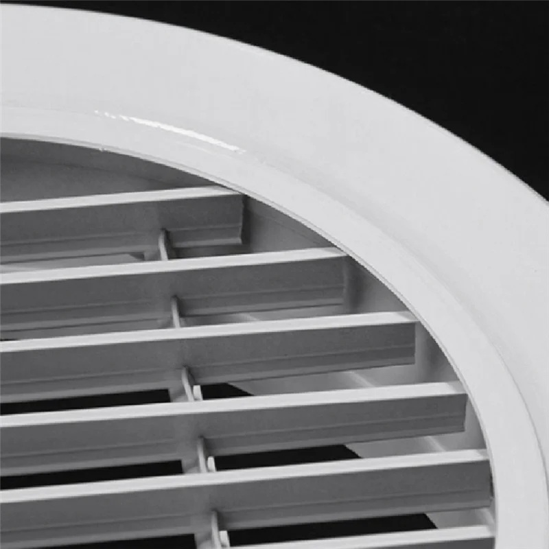 

A08M-For 200Mm Aluminum Alloy Louver Vent Grill Cover Round Single Layer Louver Windproof/Rainproof Linear Louver Air Outlet Dur