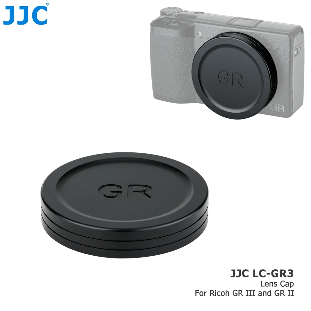JJC Aluminium Alloy Metal Lens Cap for Ricoh GR IIIx GR III GR II Lens Cap Cover Protector Inner Soft EVA Camera Lens Accessory