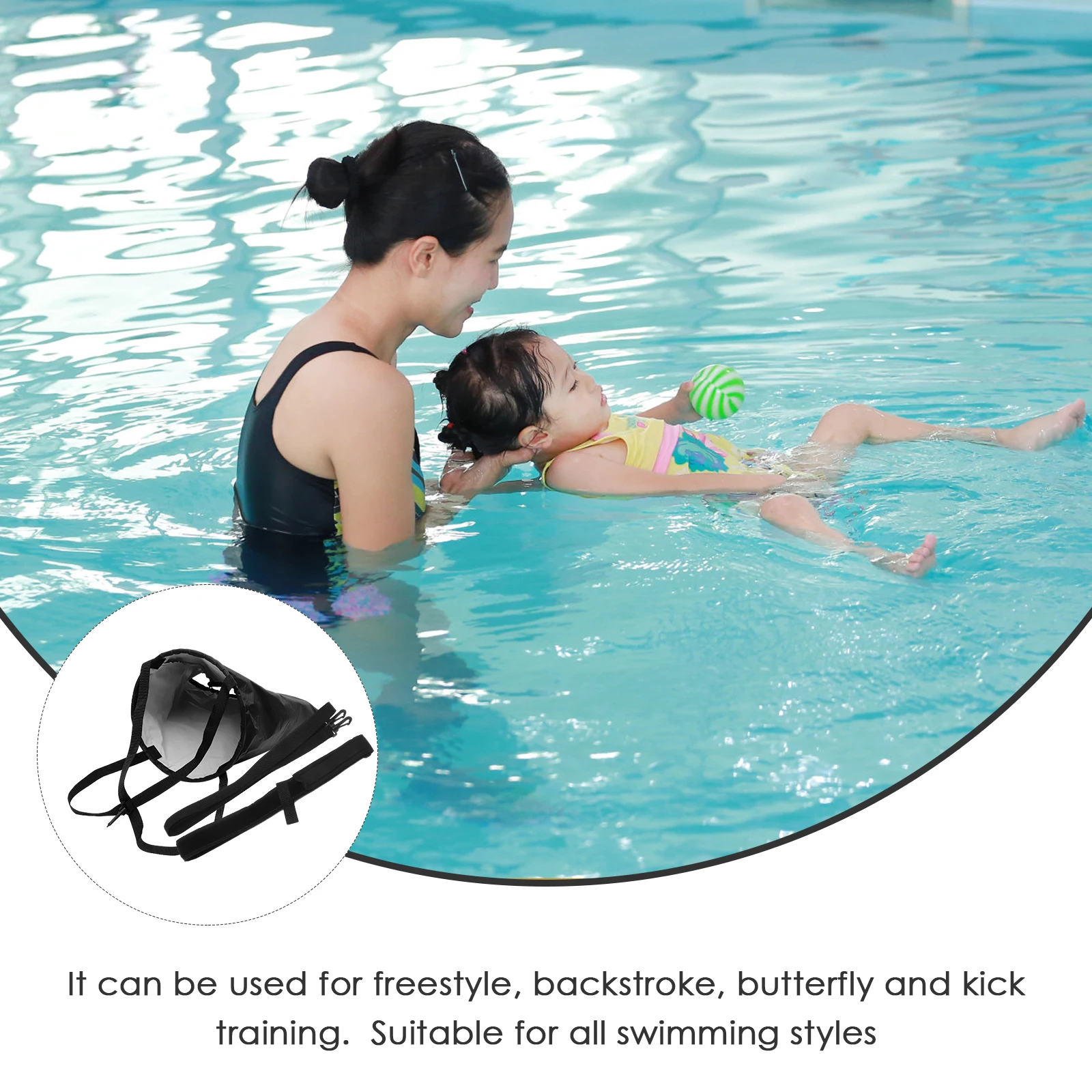

Resistance Umbrella Set Swimming Training Belt Pool Exercise Equipment Resistance Trainer Parachute Swim Gear Aqua Jogger Cord