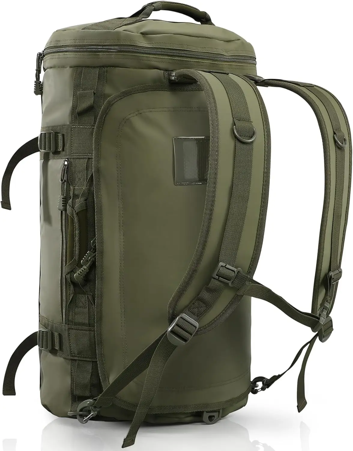 

45L Convertible Gym Duffle Backpack with Shoes Compartment, Water-resistant Army Green for Men and Women