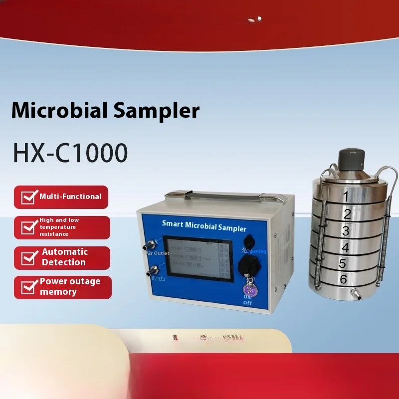 

Ambient air microbial sampler, six-stage sieve impact microbial