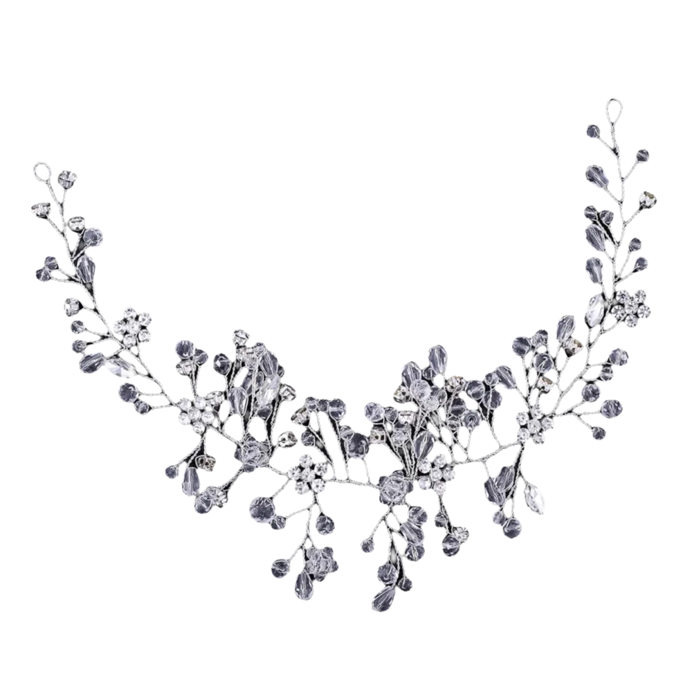 Винтажная серебряная повязка для волос с жемчугом и кристаллами, повязка для волос ручной работы, свадебный головной убор, аксессуары для волос, свадебные аксессуары для волос