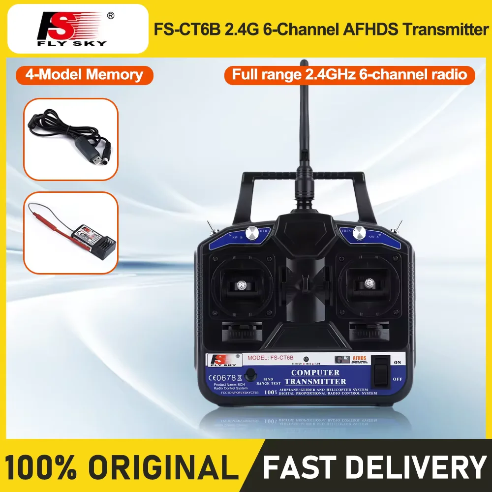 Flysky FS-CT6B 2.4G 6CH AFHDS Radio FS-R6B Receiver Full Range For RC Plane Car Boat FPV Quadcopter Parts