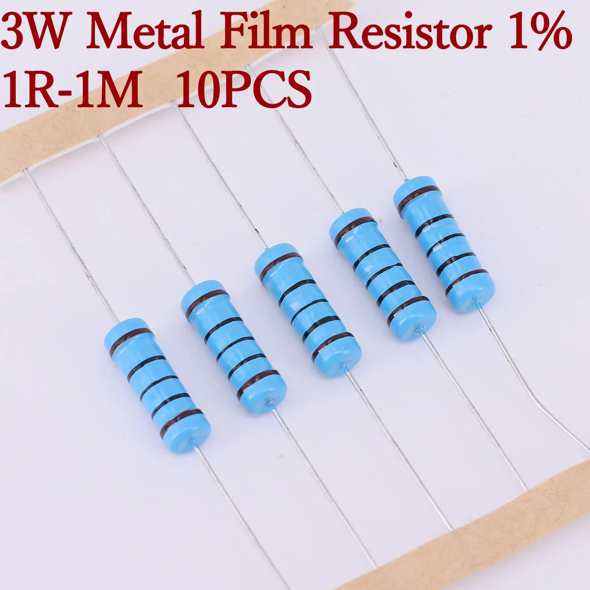 10PCS 3W Metal Film…
