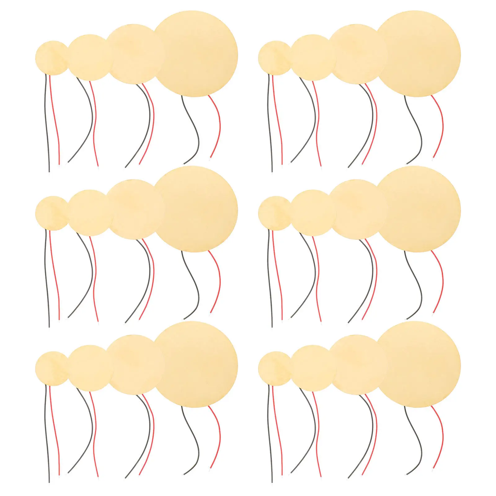 32Pcs Mini Acoustic Guitar Pickup Transducer Ultra-Thin Design Copper Contacts for Soundhole Pickup Instrument