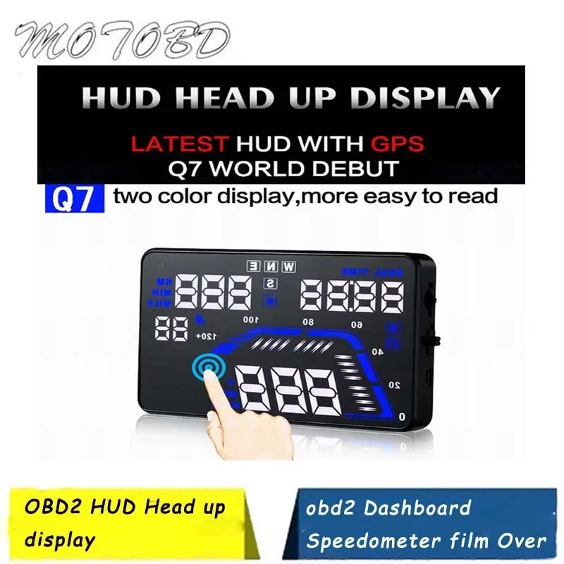 

Universal 5.5" Multi Color Auto Car HUD GPS Head Up Display Speedometers Overspeed Warning Dashboard Windshield Projector