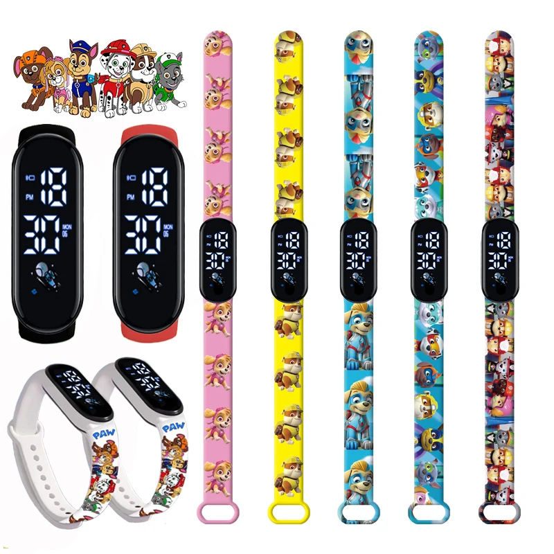 PAW Patrol Children LED Watch Casual Fashion Sport Bracelet Girls Boys Watches Silicone Smart Touch Screen Kids Electronic Watch