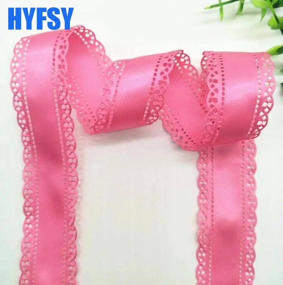 30MM 10 Yards Hollow Lace Edge Ribbon Single Color DIY For Hair Bows Crafts Handmade Accessories Satin Belt Clothing