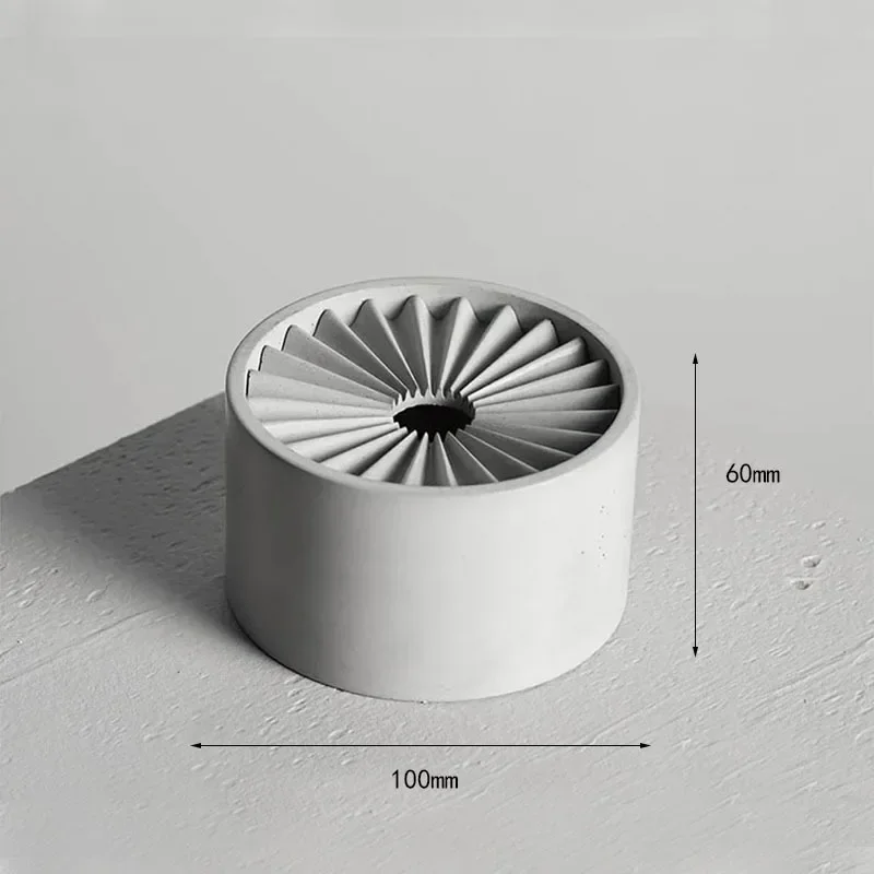 Candle Cup Mould with Lid Concrete Scented Candle Box Silicone Mold DIY Cement Scented Oil Candle Holder Molds