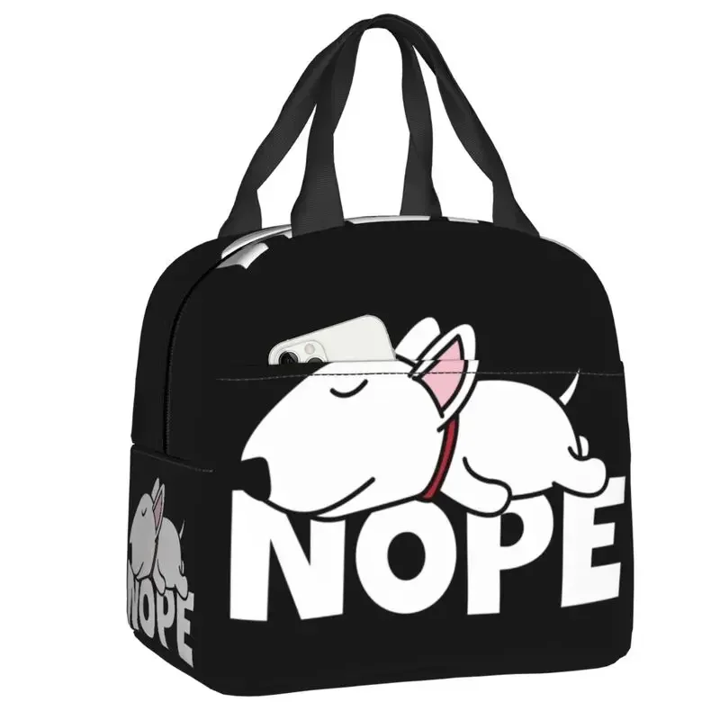 English Bull Terrier Dog Insulated Lunch Bag for Women Waterproof Animal Pet Thermal Cooler Lunch Box Office Picnic Travel
