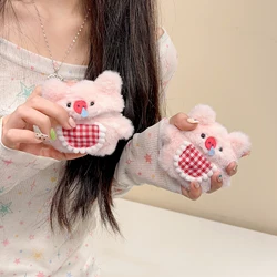 Cute Plush Apron pig Earphone Case for Apple Airpods Pro 2 Airpods Pro 4 3 2 1 Generation Protective Cover Fluffy Lovely Doll