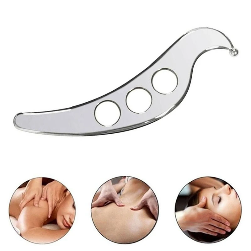 Stainless Steel Gua Sha Guasha Plate Massager Tool Scraper Physical Therapy Loose Muscle Meridian Massage Machine Spa Board Tool