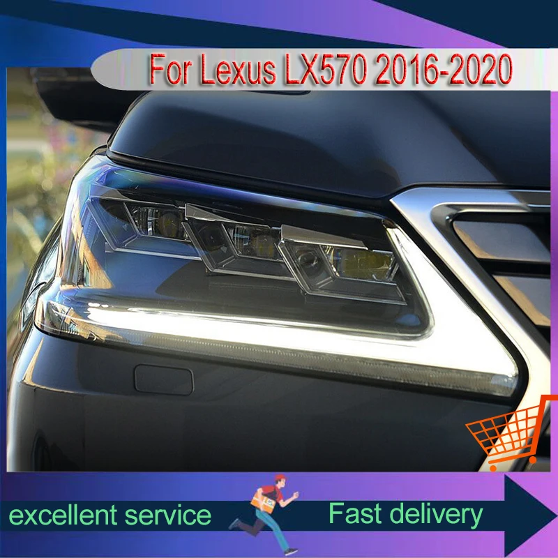 Running Light Auto for Cars 12V Lexus LX 570 LX570 2016-2020 Headlight LED Drl High Configure Daylight Turning Accessories Front