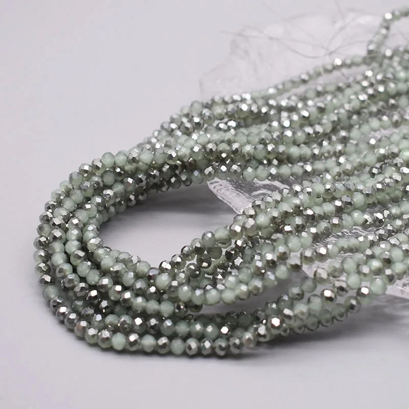 New Color 4mm Crystal Glass Beads  Rondelle Faceted Loose Spacer Glass Beads for Jewelry Making DIY Bracelet