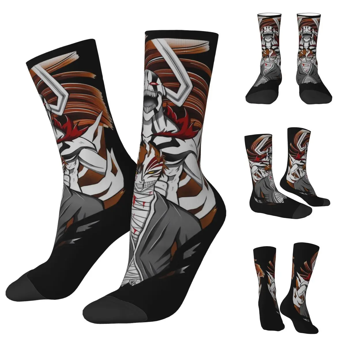 

Bleach Zaraki Kenpachi Unisex Socks,Japan Anime Hiking 3D Print Happy Street Style Crazy Sock