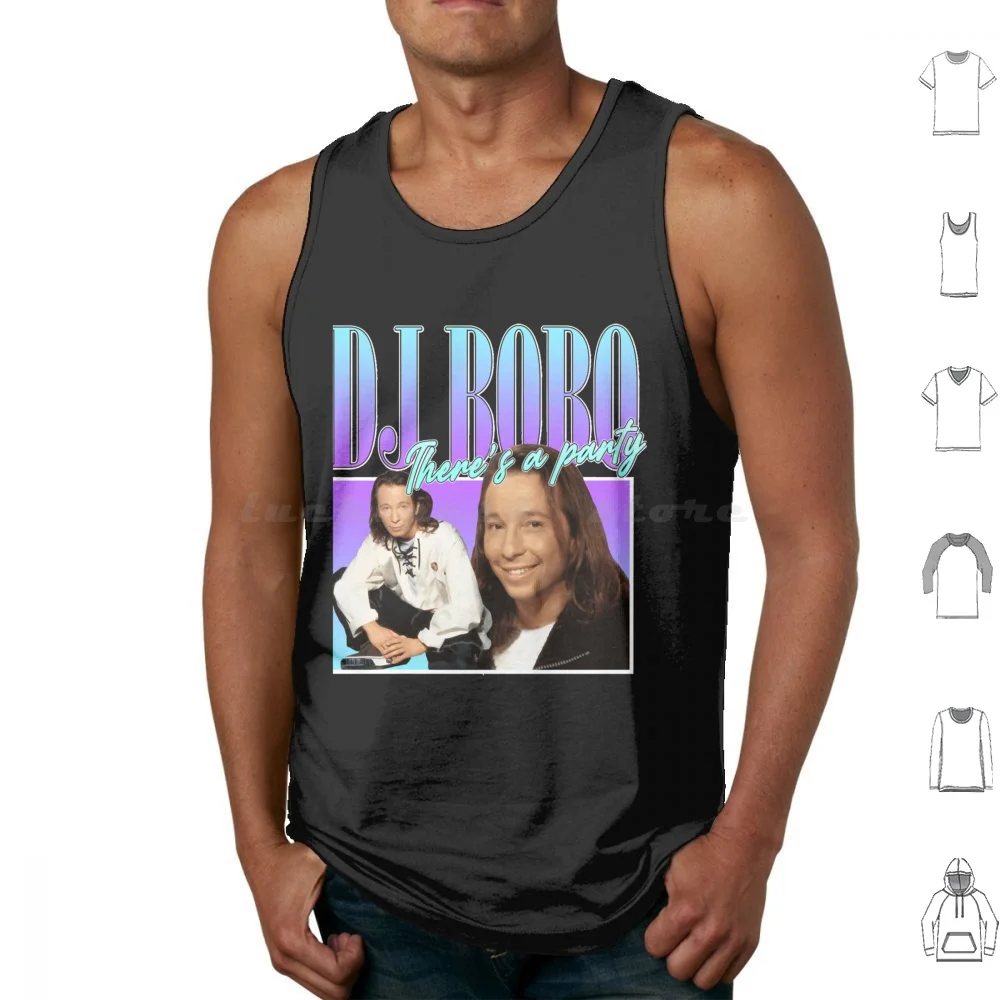 Dj Bobo 90s Style Eurodance Tank Tops Vest Sleeveless Dj Bobo 90s Eurodance Dj Bobo 90s Style Eurodance