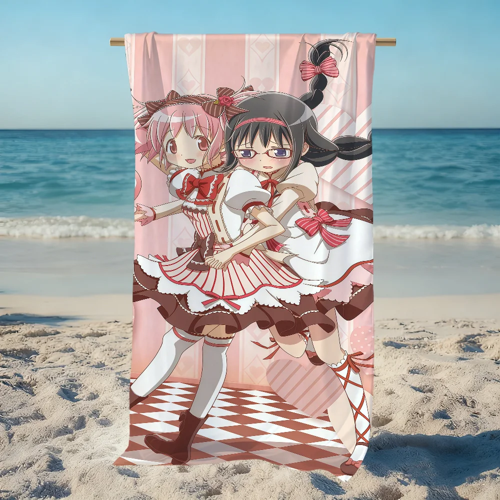 M-Madoka Anime M-Magica Towel Beach Quick Dry Soft Pool Towels Gift for Travel Gym Shower Camping Sports