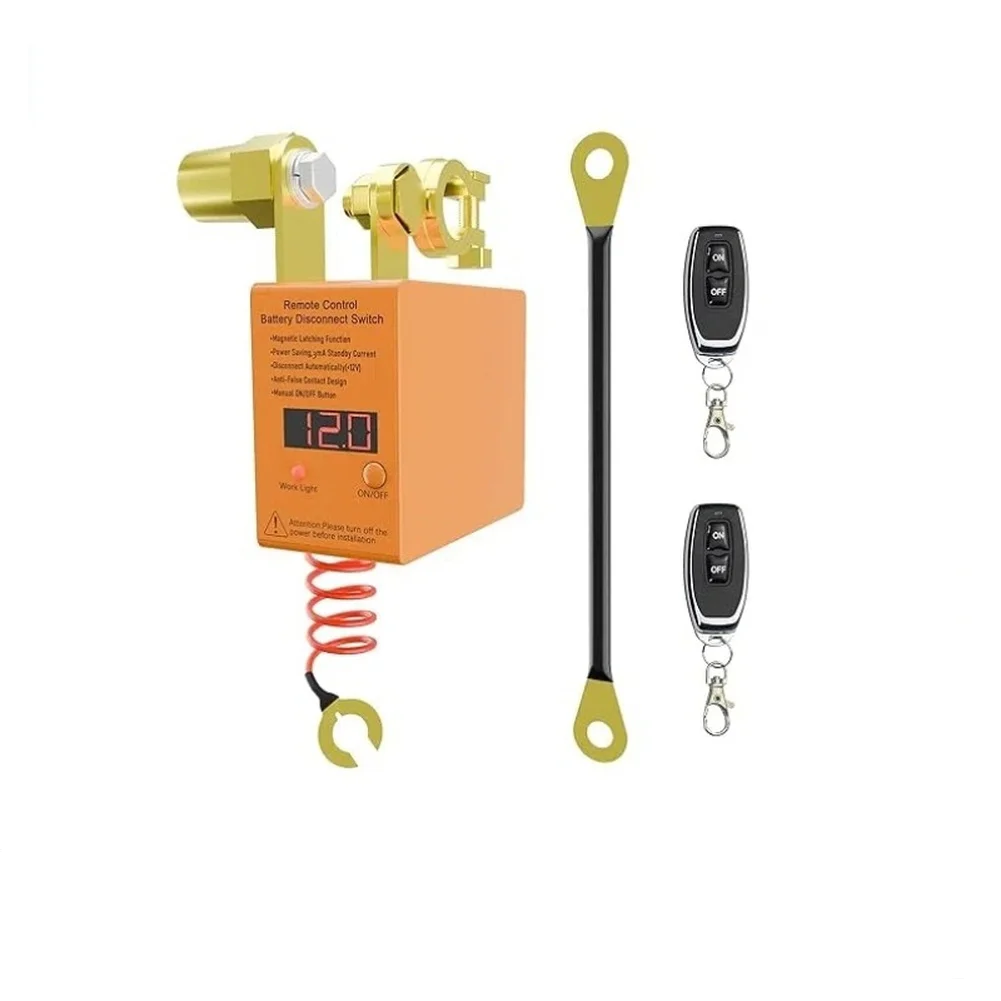 1 Set 12V 24V Car Battery Disconnect Switch Remote Control With LED Display For Truck Battery Switch