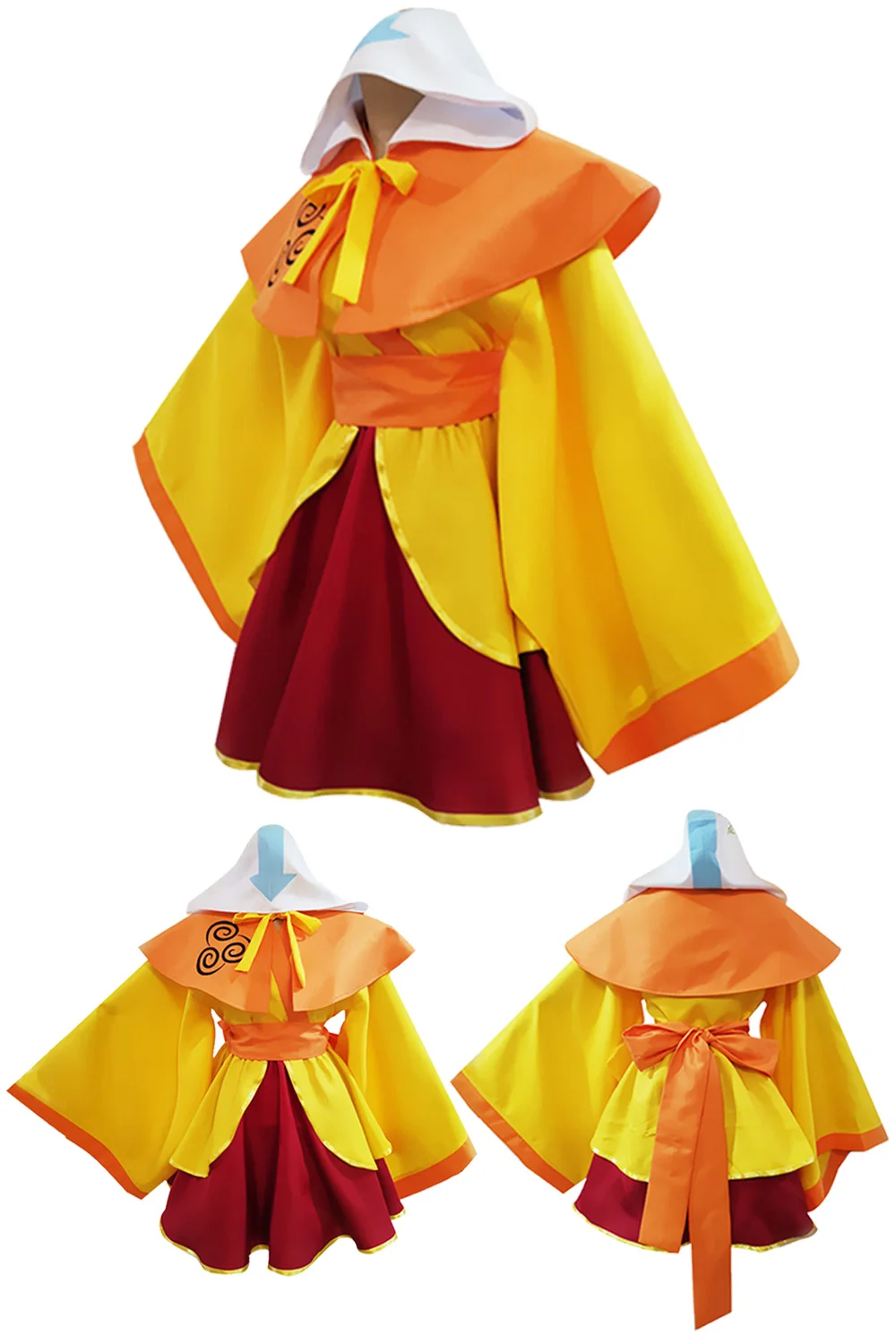 

Aang Cosplay Fantasy Lolita Dress Costume Cartoon Avatar Last Cosplay Airbender Roleplay Outfits Girl Adult Women Disguise Suit