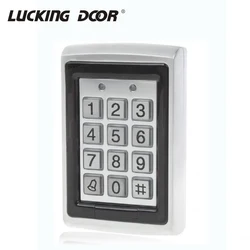 RFID Metal Access Control EM Card Reader Keypad 1000 Users Door Bell 125KHz Card Reader Keypad For Door Access Control System