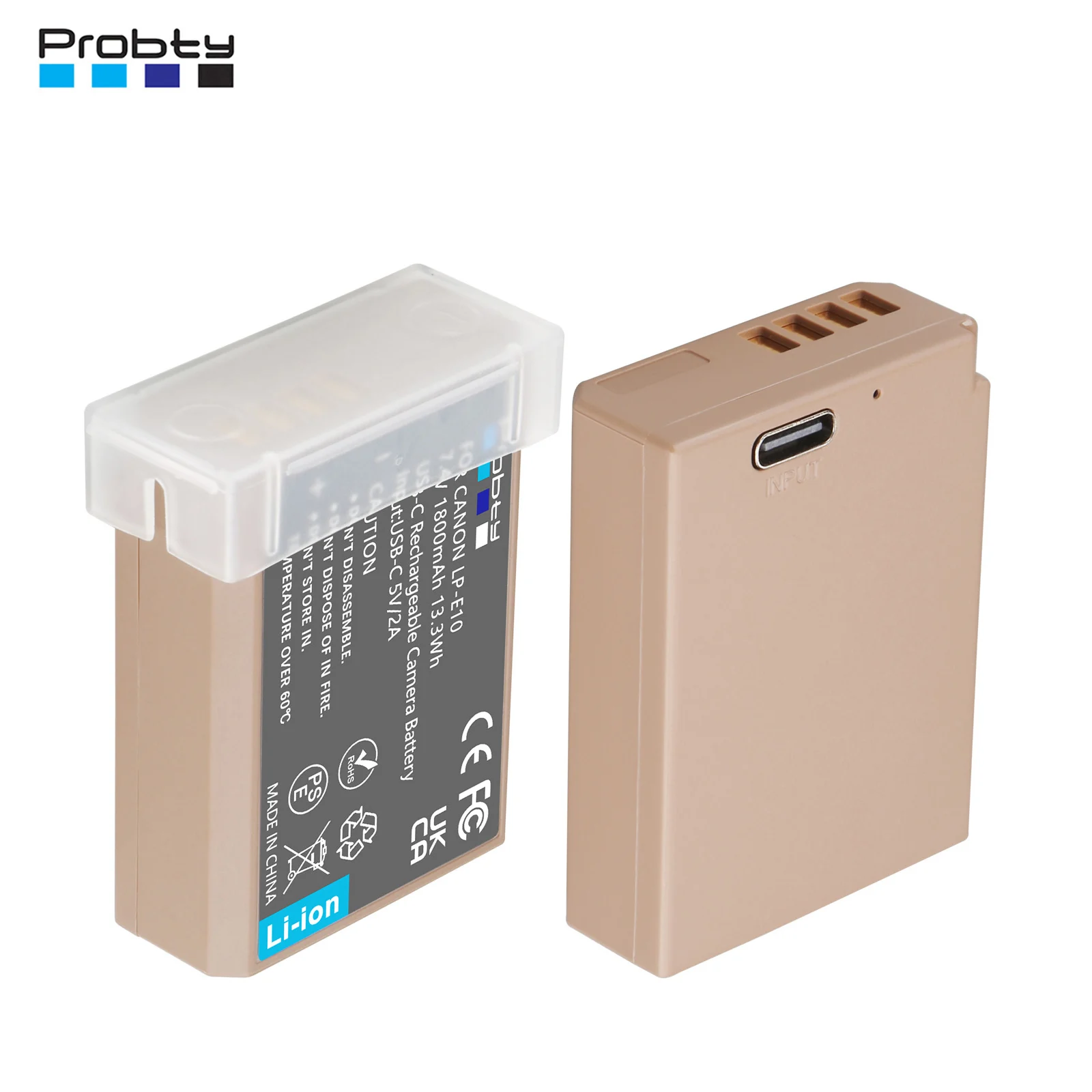 LP-E10 LPE10 LP E10 Replacement Battery With USB-C Charging for Canon EOS Rebel T3, T5, T6, T7, Kiss X50, X70, EOS 1100D,1200D