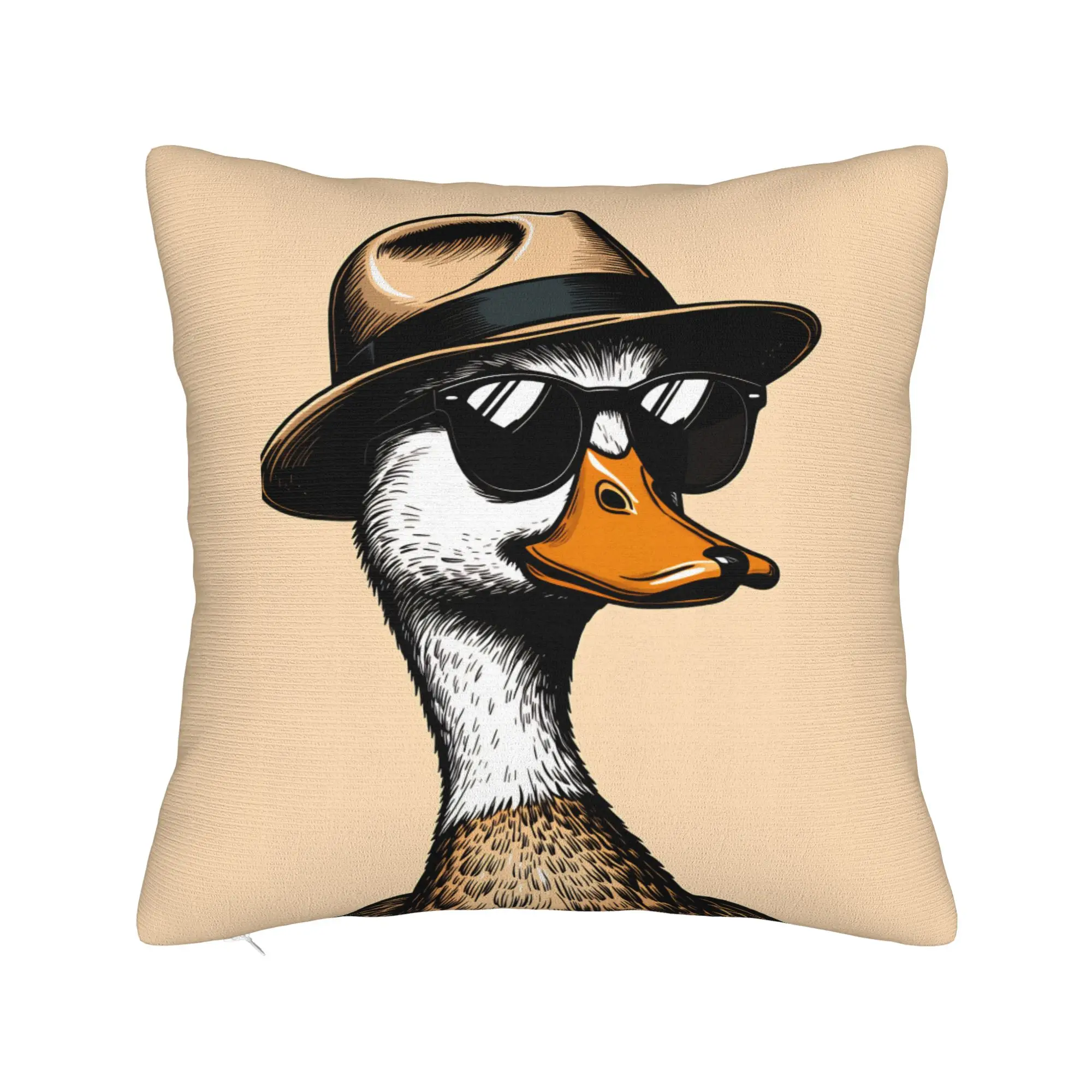 Funny Duck Pillow Cover  Custom Cushion Cover Morden Pillow Case For Office Car Home Decor