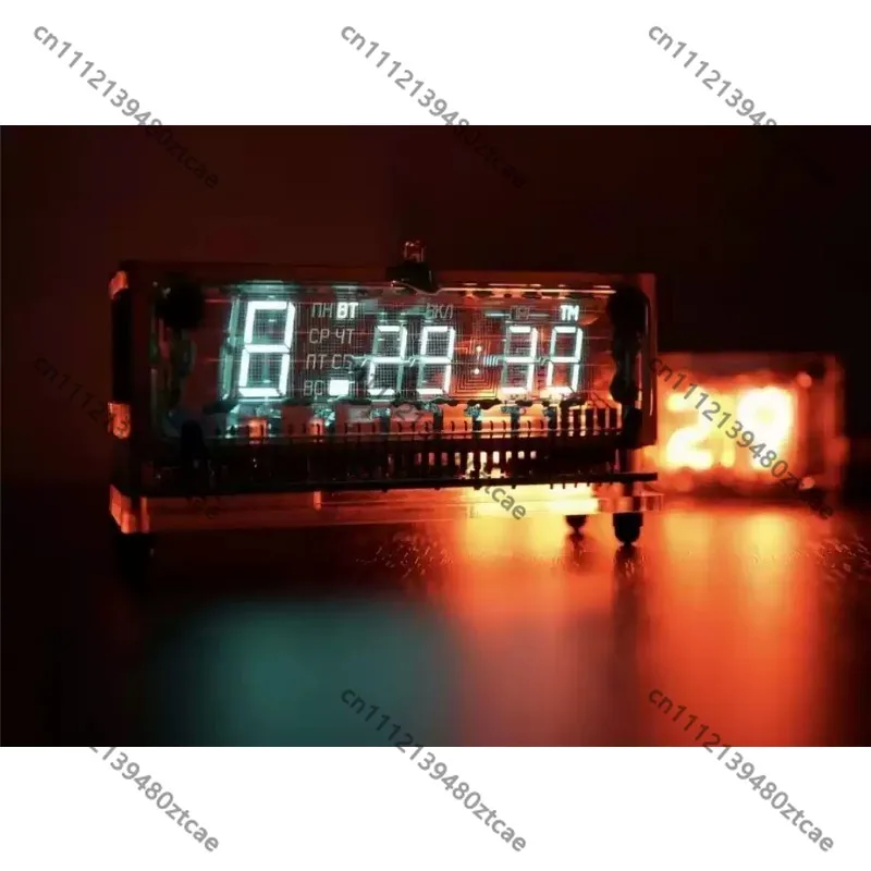 VFD Screen Desktop Clock, Vacuum Fluorescent Display Clock, WiFi Time Synchronization, Support Daylight Saving Time Function