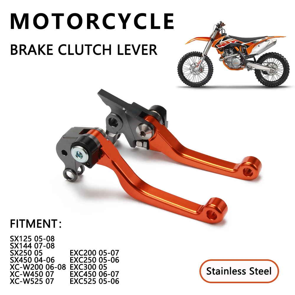 AliExpress JFGRACING Motorcycle Accessories CNC Pivot Brake Clutch Lever For KTM SX EXC XC-W 125 200 250 300 450 525 2005 2006 2007 2008 Dirt Bike