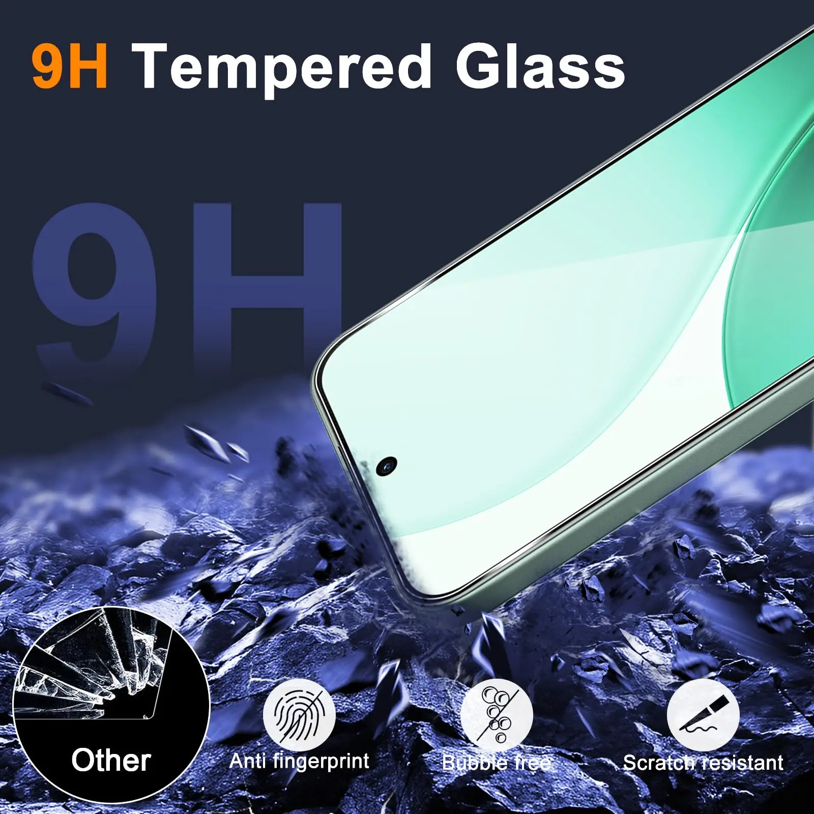 For OPPO Reno14 F FS 6.57 Inches Screen Protector Tempered Glass Crystal HD Mica 9H Protective Anti Scratch Case Friendly