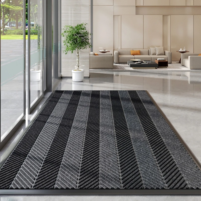Heavy Duty PVC Rubber Doormat Tire Tread Design Non-Slip Dirt Trapper Entrance Mat Waterproof Indoor Outdoor Door Rug