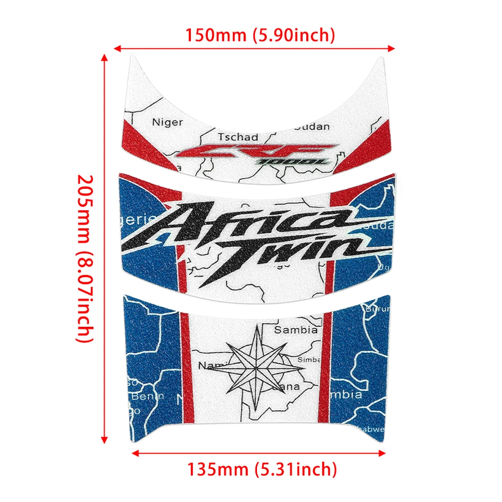 Fit for Honda Africa Twin 2016-2019 Motorcycle Gas Fuel Oil Tank Pad Protector Stickers PVC Decoration Decals