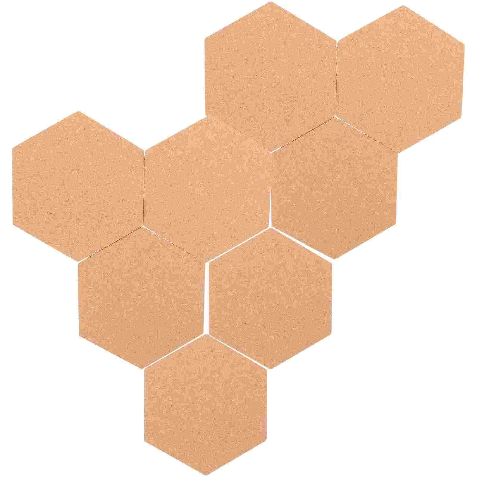 

Hexagonal Cork 12x12 Inches Frameless Office Wall Bulletin Board for Photos Notes Coasters Customizable Memo Board