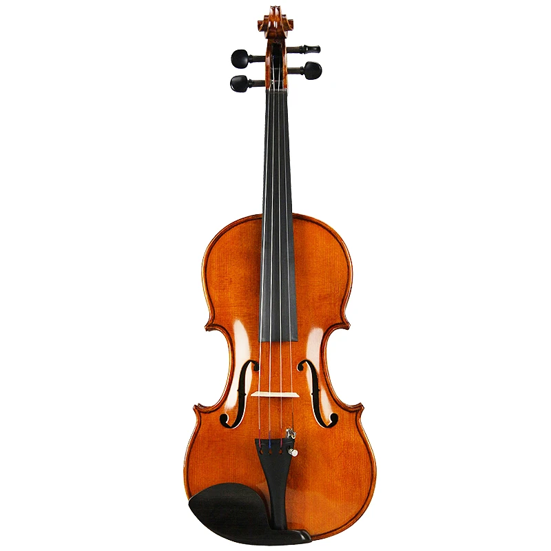 MV600 Handmade Antique Lacquer Glossy Solid Wood Violin Ebony Fingerboard for Adults/Children Includes Accessories